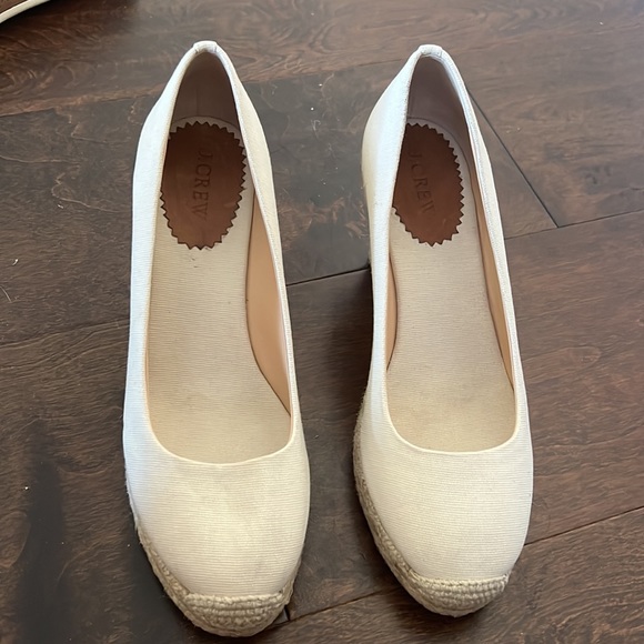 J. Crew Seville espadrille wedges 8.5 tan - Picture 2 of 11